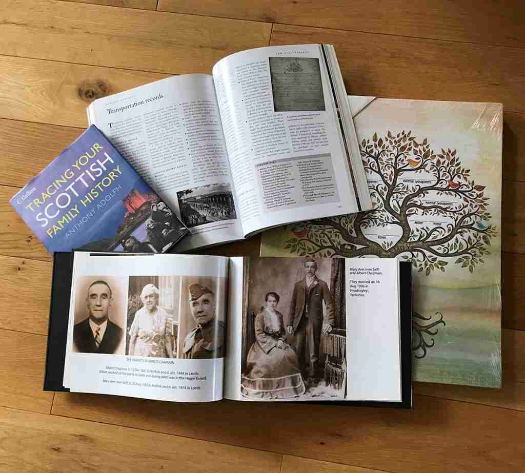 A selection of family history books