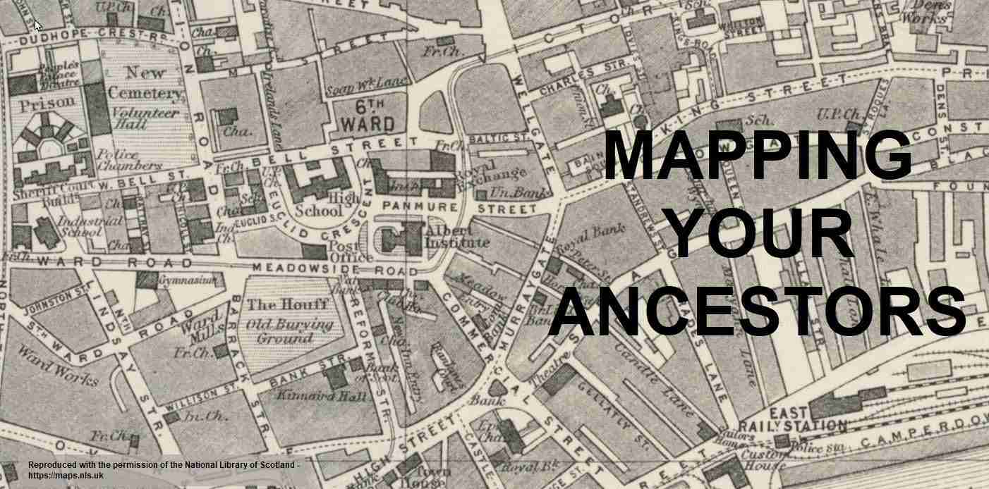 Map your ancestors using old maps - MAP OF DUNDEE