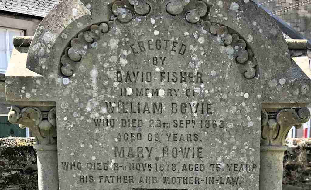 Monumental Inscription in memory of William and Mary Bowie