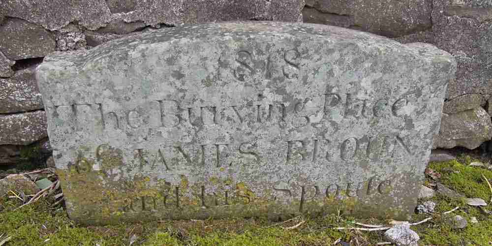 Gravestone of James Broun, died 1818 Gravestone of James Broun, died 1818