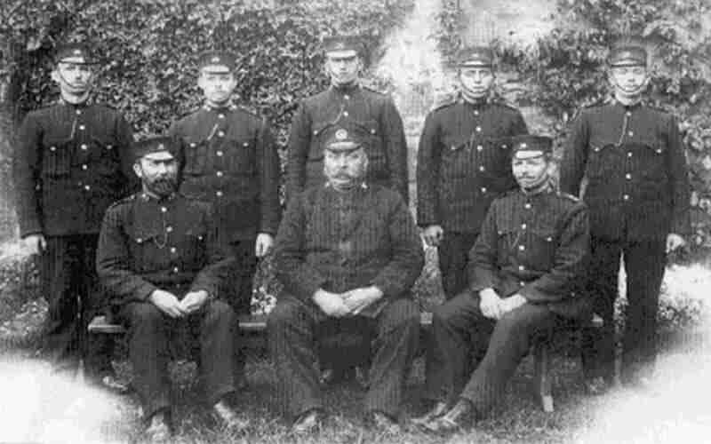 Photo of Scottish policemen from the early 20th century Photo of Scottish policemen from the early 20th century