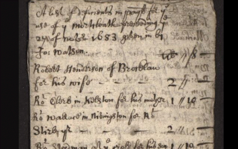Example of a Scottish burial record featuring a mortcloth account Example of a Scottish burial record featuring a mortcloth account