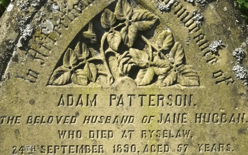 Variation of the Paterson surname on a scottish grave