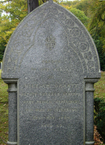 Gravestone of William Grantt (1831-1884).