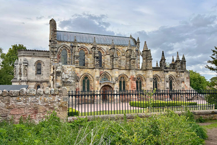 Rosslyn Chapel located in Roslin Village.