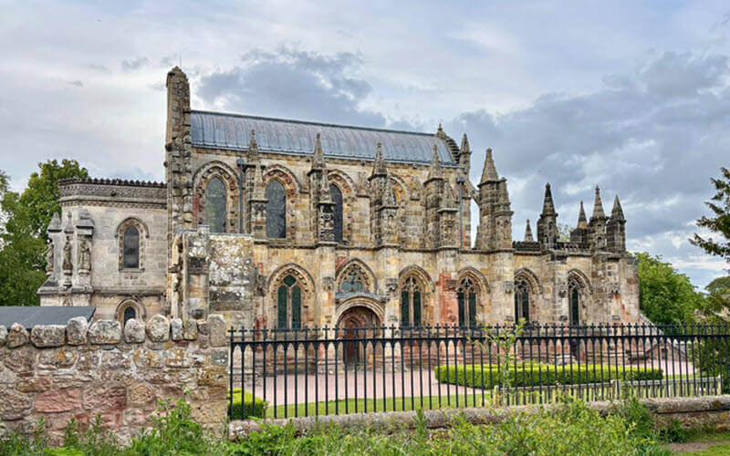 Rosslyn Chapel located in Roslin Village.