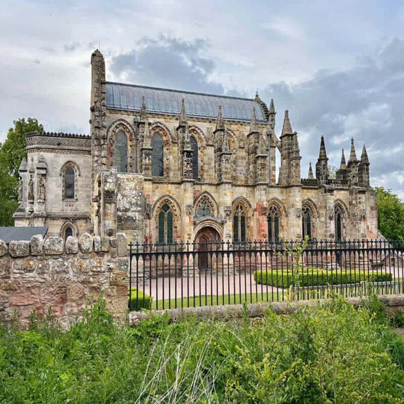 Rosslyn Chapel located in Roslin Village.