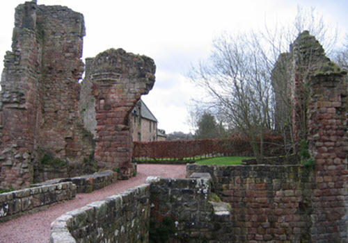 Roslin Castle in Roslin village