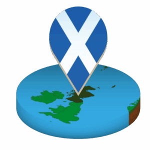Map of Scotland to represent Scottish parishes.