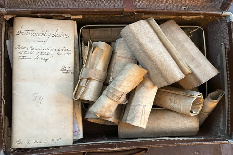 A suitcase full of documents that helped rebuild a family tree